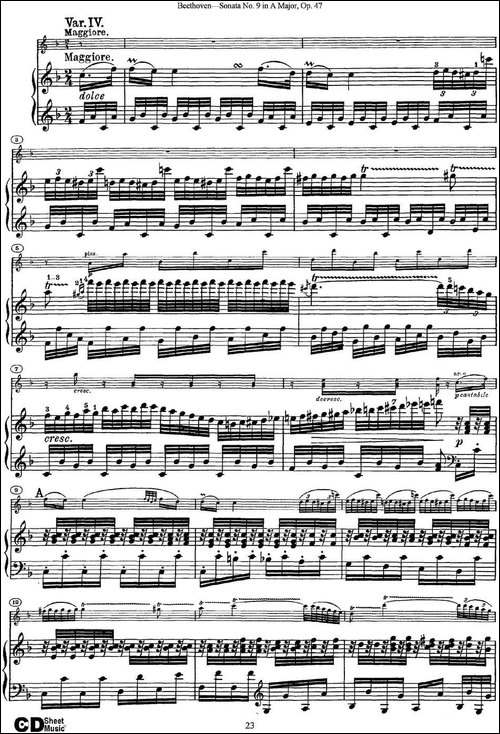 Violin-Sonata-No.9-in-A-Major-Op.47-小提琴+钢琴伴奏-提琴谱