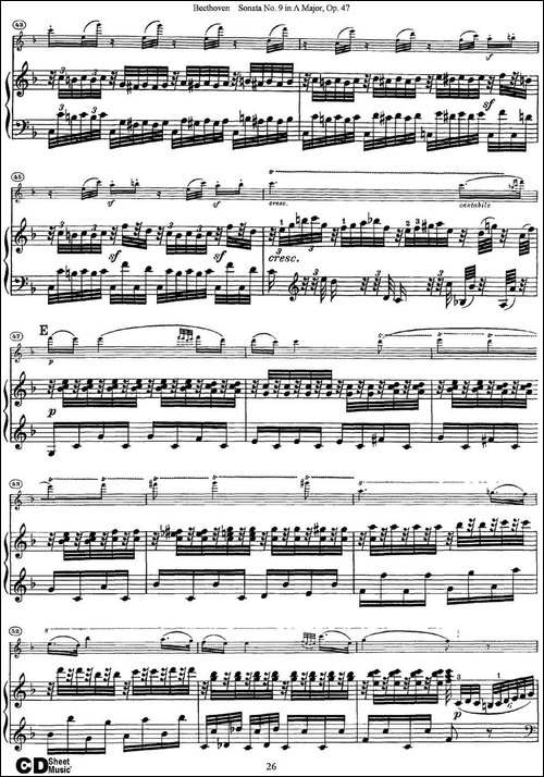Violin-Sonata-No.9-in-A-Major-Op.47-小提琴+钢琴伴奏-提琴谱