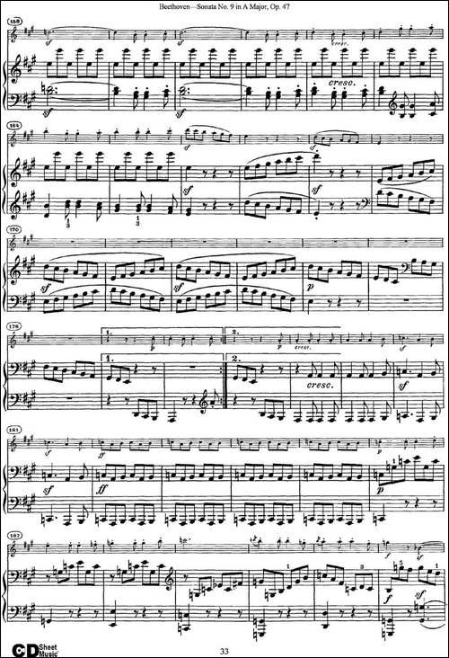 Violin-Sonata-No.9-in-A-Major-Op.47-小提琴+钢琴伴奏-提琴谱