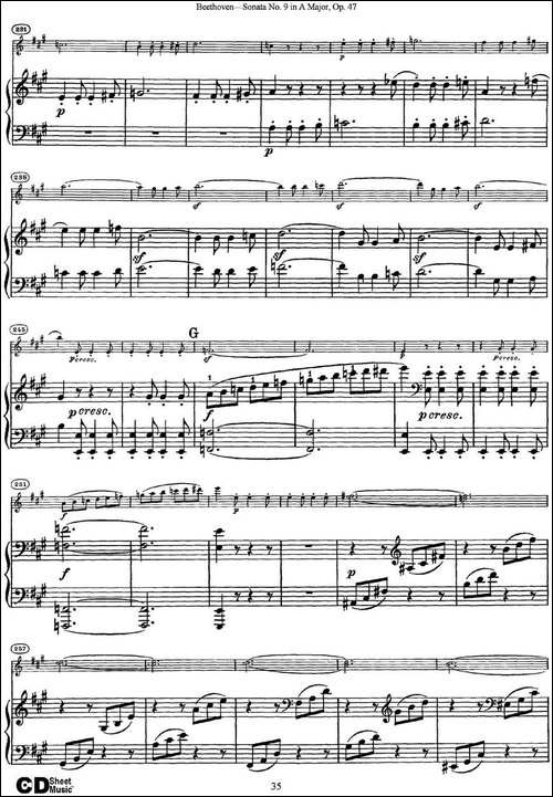Violin-Sonata-No.9-in-A-Major-Op.47-小提琴+钢琴伴奏-提琴谱