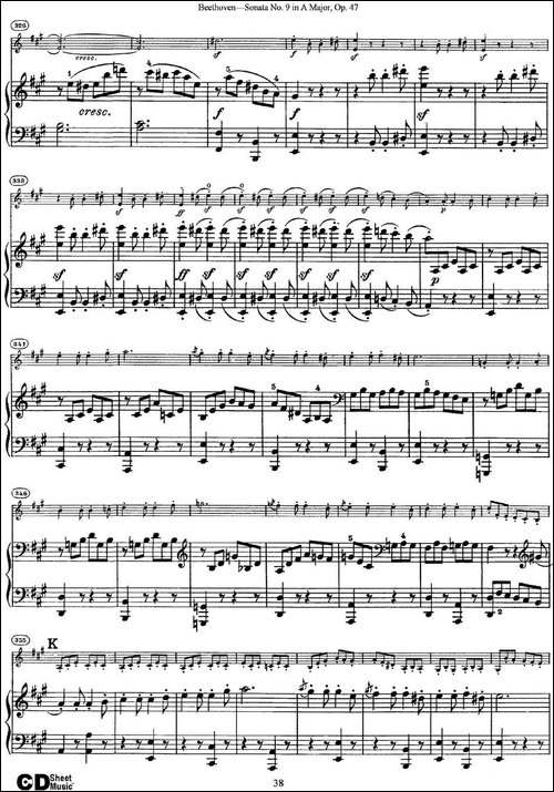 Violin-Sonata-No.9-in-A-Major-Op.47-小提琴+钢琴伴奏-提琴谱