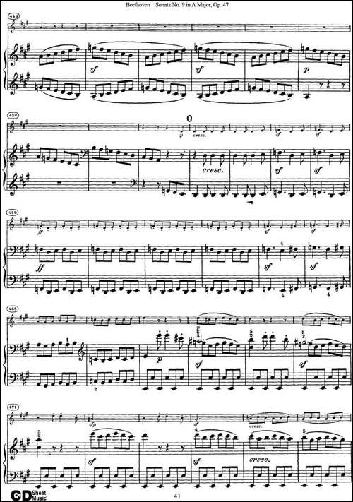 Violin-Sonata-No.9-in-A-Major-Op.47-小提琴+钢琴伴奏-提琴谱