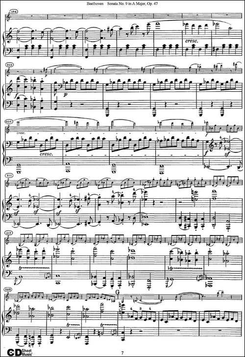 Violin-Sonata-No.9-in-A-Major-Op.47-小提琴+钢琴伴奏-提琴谱