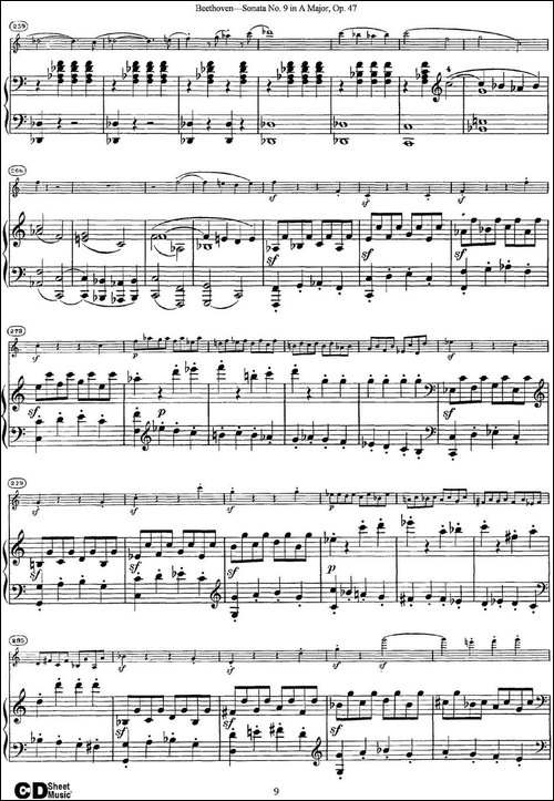 Violin-Sonata-No.9-in-A-Major-Op.47-小提琴+钢琴伴奏-提琴谱
