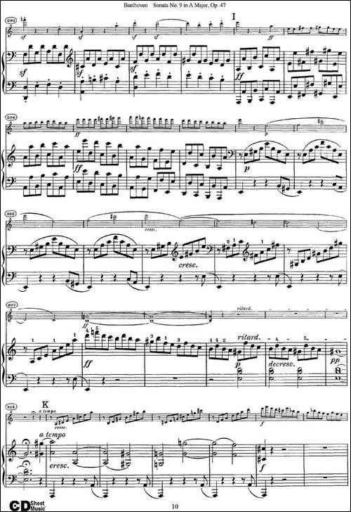 Violin-Sonata-No.9-in-A-Major-Op.47-小提琴+钢琴伴奏-提琴谱