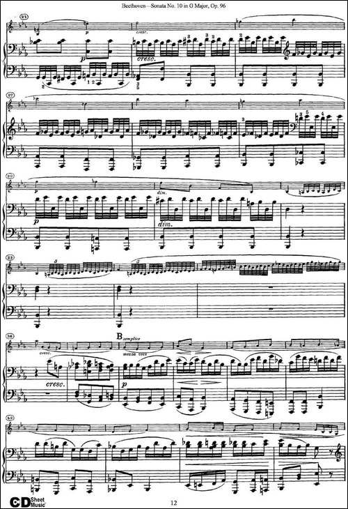 Violin-Sonata-No.10-in-G-Major-Op.96-小提琴+钢琴伴奏-提琴谱