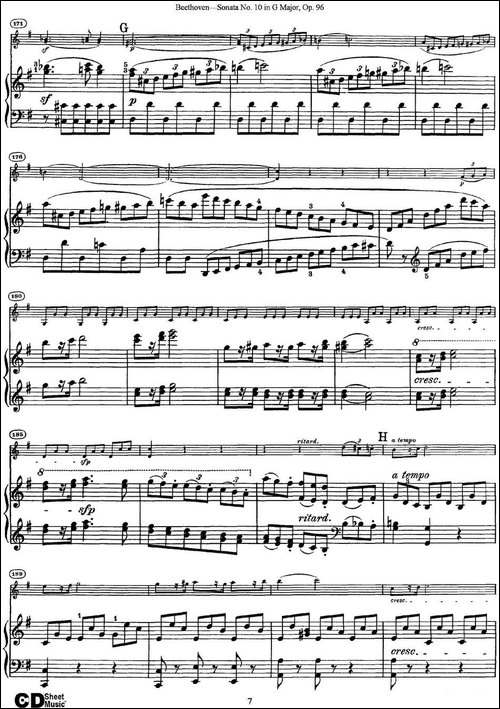 Violin-Sonata-No.10-in-G-Major-Op.96-小提琴+钢琴伴奏-提琴谱