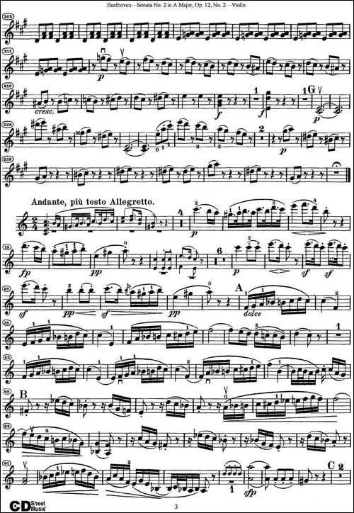 Violin-Sonata-No.2-in-A-Major-Op.12-No.2-提琴谱
