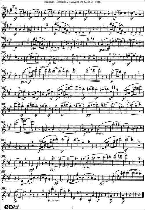 Violin-Sonata-No.2-in-A-Major-Op.12-No.2-提琴谱
