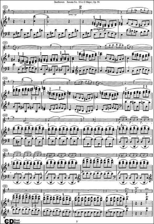Violin-Sonata-No.10-in-G-Major-Op.96-小提琴+钢琴伴奏-提琴谱