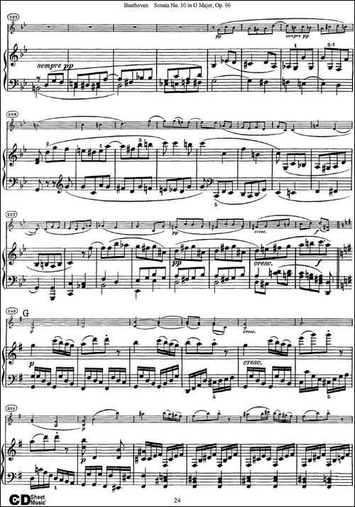 Violin-Sonata-No.10-in-G-Major-Op.96-小提琴+钢琴伴奏-提琴谱