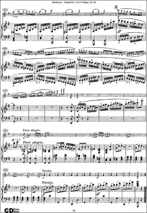 Violin-Sonata-No.10-in-G-Major-Op.96-小提琴+钢琴伴奏-提琴谱