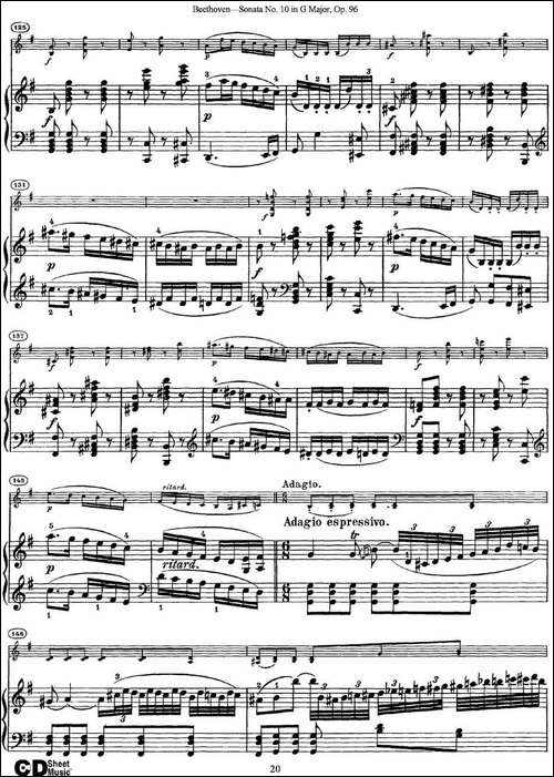 Violin-Sonata-No.10-in-G-Major-Op.96-小提琴+钢琴伴奏-提琴谱