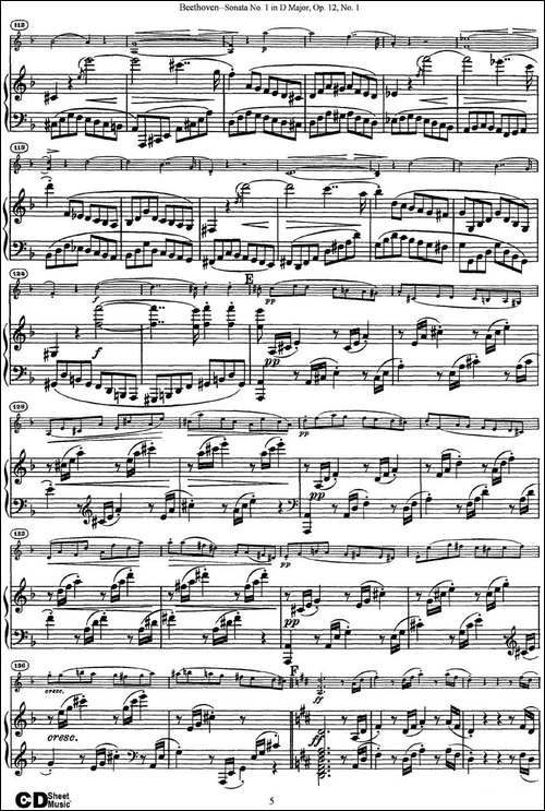 Violin-Sonata-No.1-in-D-Major-Op.12-No.1-小提琴+钢琴伴奏-提琴谱