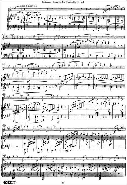 Violin-Sonata-No.2-in-A-Major-Op.12-No.2-小提琴+钢琴伴奏-提琴谱