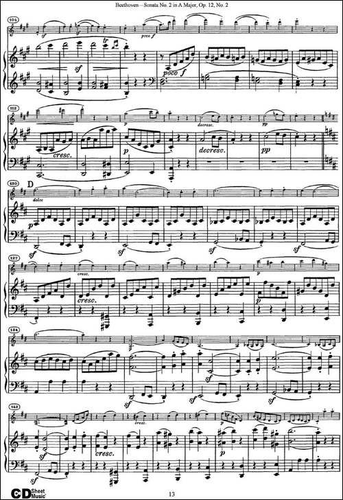 Violin-Sonata-No.2-in-A-Major-Op.12-No.2-小提琴+钢琴伴奏-提琴谱