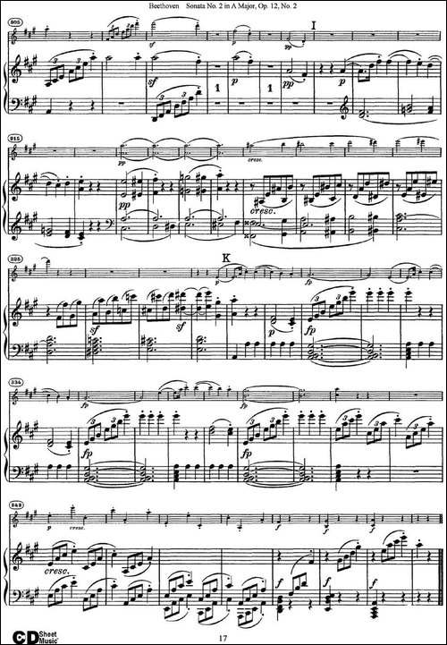Violin-Sonata-No.2-in-A-Major-Op.12-No.2-小提琴+钢琴伴奏-提琴谱