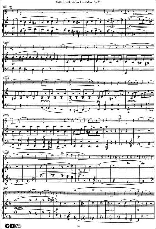 Violin-Sonata-No.4-in-A-Minor-Op.23-小提琴+钢琴伴奏-提琴谱