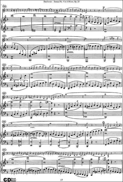 Violin-Sonata-No.4-in-A-Minor-Op.23-小提琴+钢琴伴奏-提琴谱