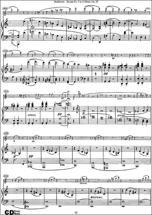 Violin-Sonata-No.4-in-A-Minor-Op.23-小提琴+钢琴伴奏-提琴谱