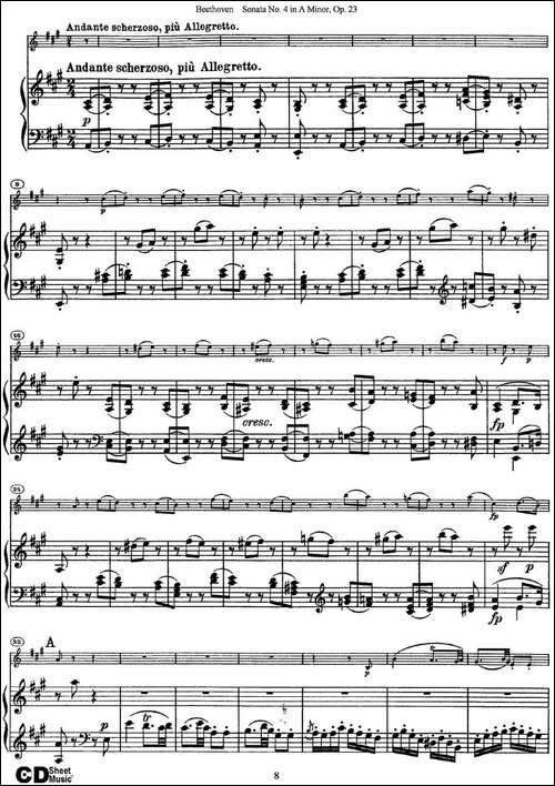 Violin-Sonata-No.4-in-A-Minor-Op.23-小提琴+钢琴伴奏-提琴谱
