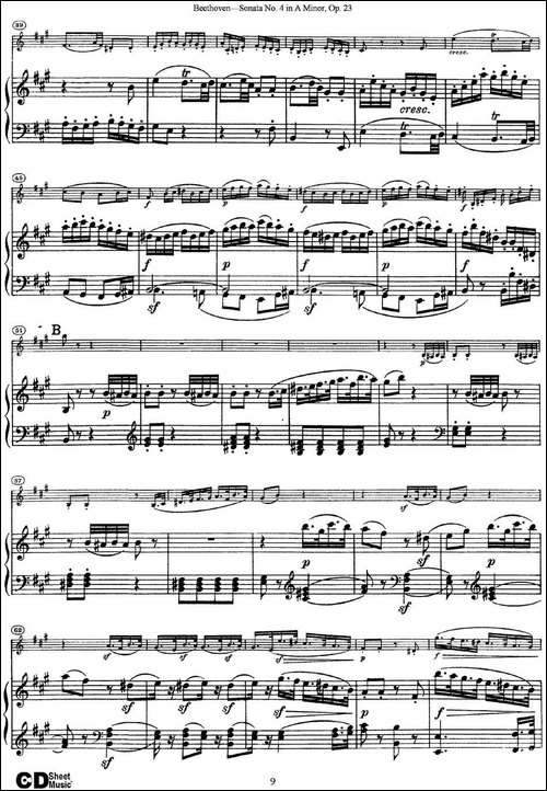Violin-Sonata-No.4-in-A-Minor-Op.23-小提琴+钢琴伴奏-提琴谱