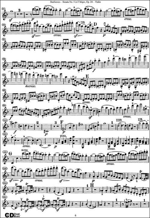 Violin-Sonata-No.5-in-F-Major-Op.24-提琴谱