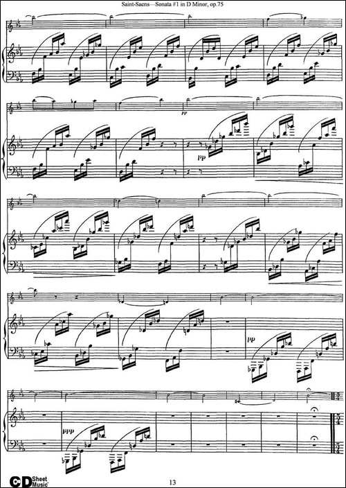 Violin-Sonata-No.1-in-D-Minor-Op.75-小提琴+钢琴伴奏-提琴谱
