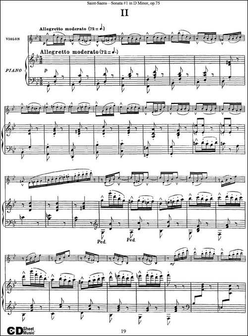 Violin-Sonata-No.1-in-D-Minor-Op.75-小提琴+钢琴伴奏-提琴谱