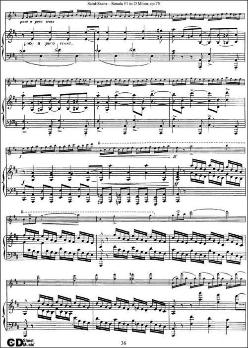 Violin-Sonata-No.1-in-D-Minor-Op.75-小提琴+钢琴伴奏-提琴谱