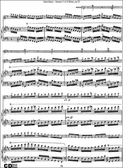 Violin-Sonata-No.1-in-D-Minor-Op.75-小提琴+钢琴伴奏-提琴谱