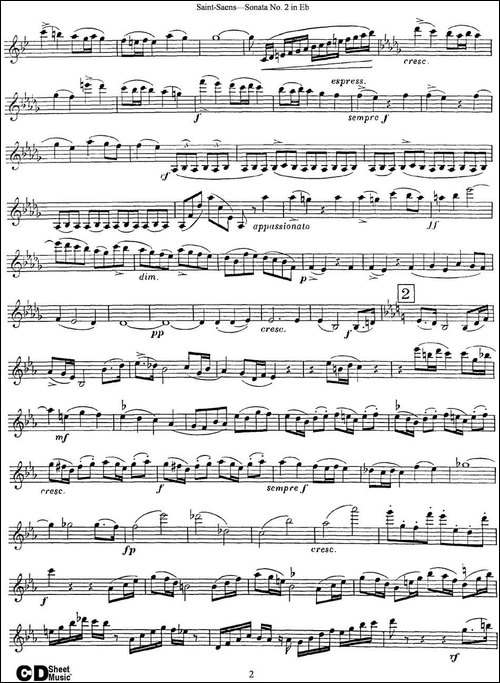 Violin-Sonata-No.2-in-Eb-Major-Op.102-提琴谱