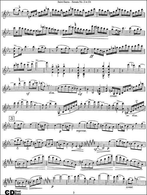 Violin-Sonata-No.2-in-Eb-Major-Op.102-提琴谱