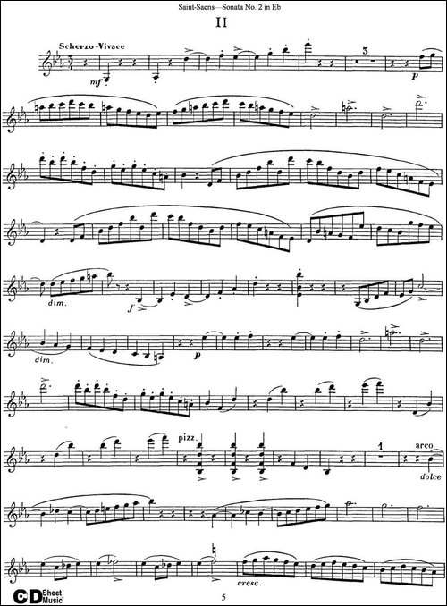 Violin-Sonata-No.2-in-Eb-Major-Op.102-提琴谱