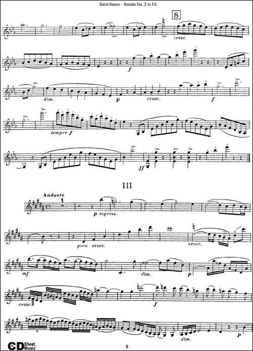 Violin-Sonata-No.2-in-Eb-Major-Op.102-提琴谱