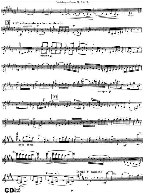 Violin-Sonata-No.2-in-Eb-Major-Op.102-提琴谱
