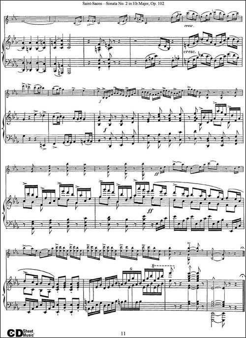 Violin-Sonata-No.2-in-Eb-Major-Op.102-小提琴+钢琴伴奏-提琴谱