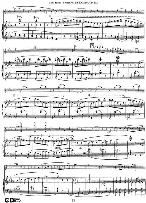 Violin-Sonata-No.2-in-Eb-Major-Op.102-小提琴+钢琴伴奏-提琴谱