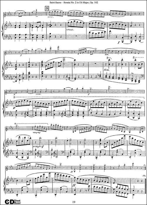 Violin-Sonata-No.2-in-Eb-Major-Op.102-小提琴+钢琴伴奏-提琴谱