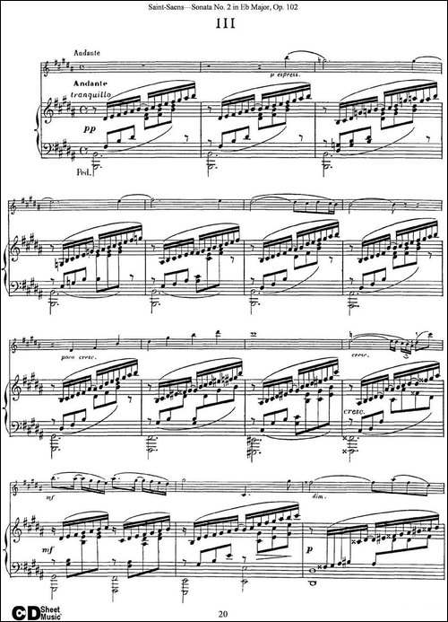 Violin-Sonata-No.2-in-Eb-Major-Op.102-小提琴+钢琴伴奏-提琴谱