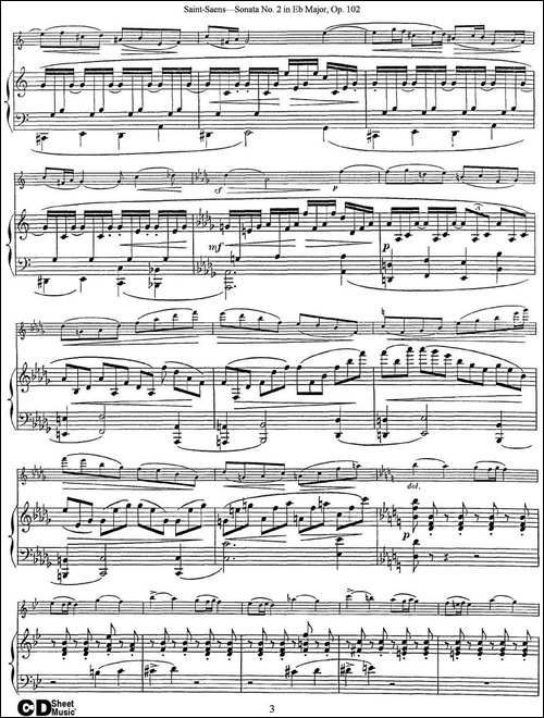 Violin-Sonata-No.2-in-Eb-Major-Op.102-小提琴+钢琴伴奏-提琴谱