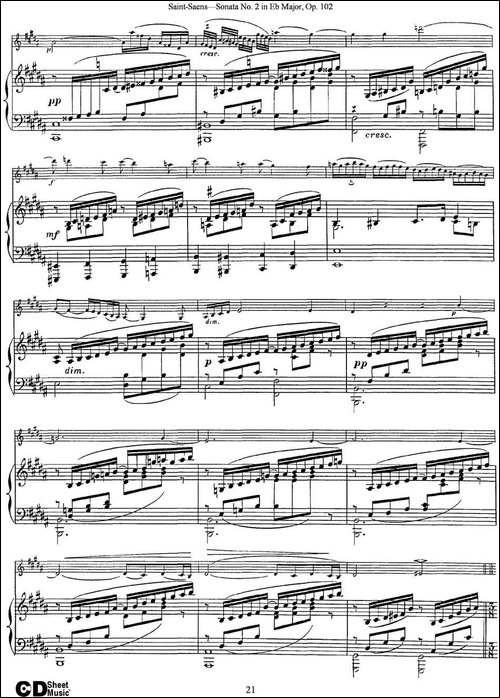 Violin-Sonata-No.2-in-Eb-Major-Op.102-小提琴+钢琴伴奏-提琴谱
