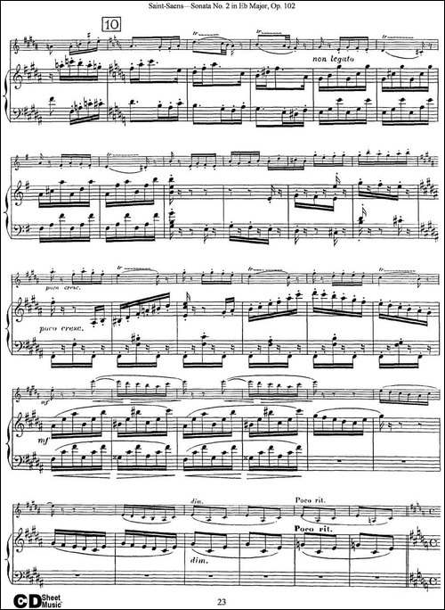 Violin-Sonata-No.2-in-Eb-Major-Op.102-小提琴+钢琴伴奏-提琴谱