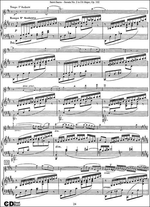 Violin-Sonata-No.2-in-Eb-Major-Op.102-小提琴+钢琴伴奏-提琴谱