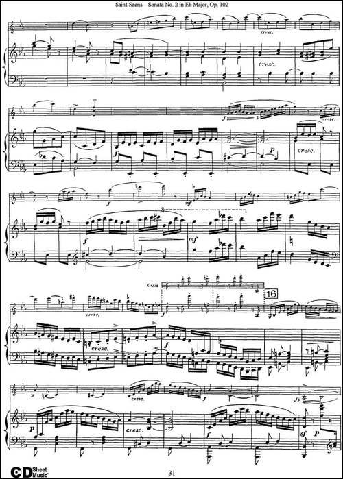 Violin-Sonata-No.2-in-Eb-Major-Op.102-小提琴+钢琴伴奏-提琴谱