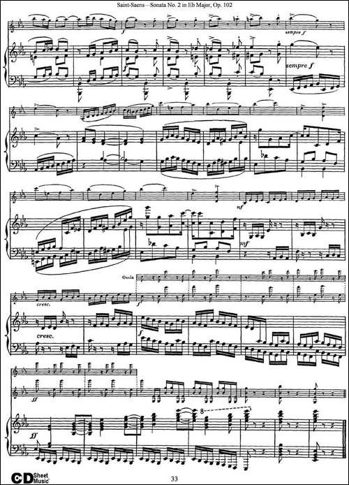 Violin-Sonata-No.2-in-Eb-Major-Op.102-小提琴+钢琴伴奏-提琴谱