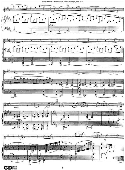 Violin-Sonata-No.2-in-Eb-Major-Op.102-小提琴+钢琴伴奏-提琴谱