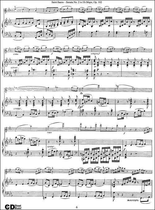 Violin-Sonata-No.2-in-Eb-Major-Op.102-小提琴+钢琴伴奏-提琴谱