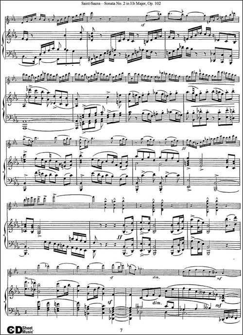 Violin-Sonata-No.2-in-Eb-Major-Op.102-小提琴+钢琴伴奏-提琴谱