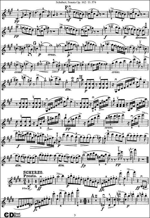 Violin-Sonata-in-A-major-Op.162-D.574-提琴谱